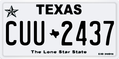 TX license plate CUU2437