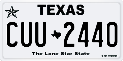 TX license plate CUU2440