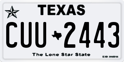 TX license plate CUU2443