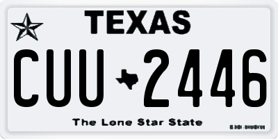 TX license plate CUU2446