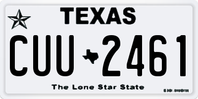 TX license plate CUU2461