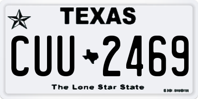 TX license plate CUU2469