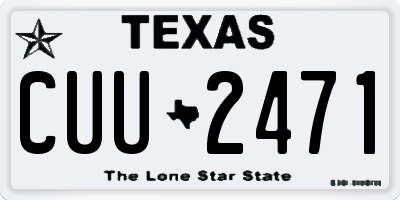 TX license plate CUU2471