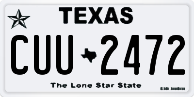 TX license plate CUU2472