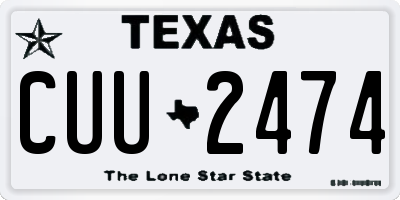 TX license plate CUU2474
