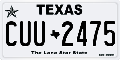 TX license plate CUU2475