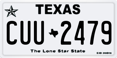 TX license plate CUU2479