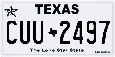 TX license plate CUU2497