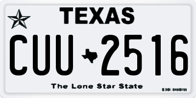 TX license plate CUU2516