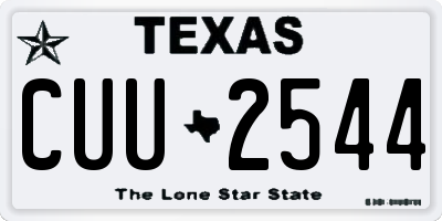TX license plate CUU2544