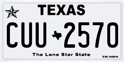 TX license plate CUU2570