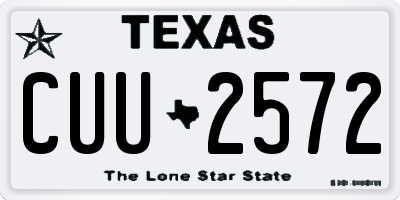 TX license plate CUU2572