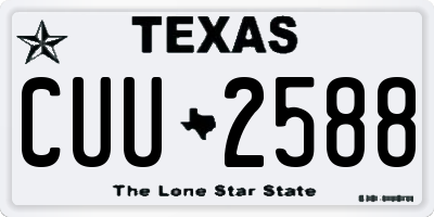 TX license plate CUU2588