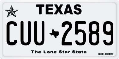 TX license plate CUU2589