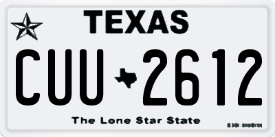 TX license plate CUU2612