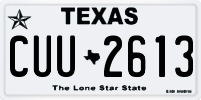 TX license plate CUU2613