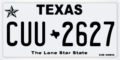 TX license plate CUU2627
