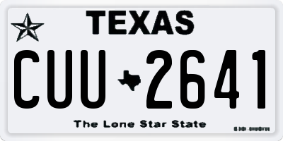 TX license plate CUU2641
