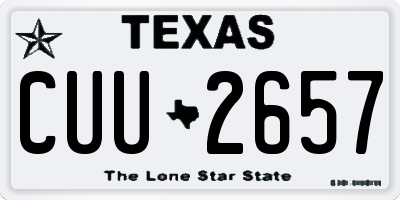 TX license plate CUU2657