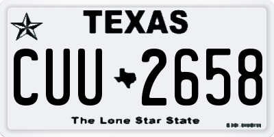 TX license plate CUU2658