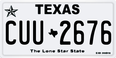 TX license plate CUU2676