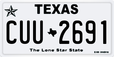 TX license plate CUU2691