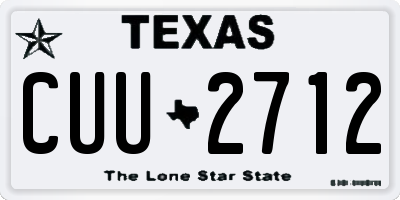TX license plate CUU2712