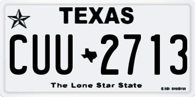 TX license plate CUU2713