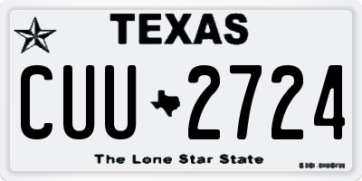 TX license plate CUU2724
