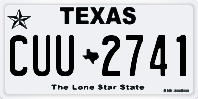 TX license plate CUU2741