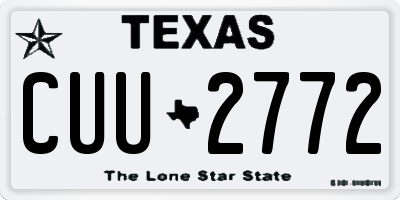 TX license plate CUU2772