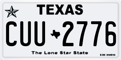 TX license plate CUU2776