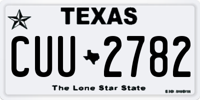 TX license plate CUU2782