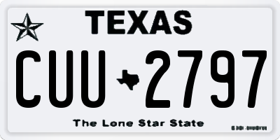 TX license plate CUU2797