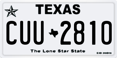TX license plate CUU2810