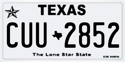 TX license plate CUU2852
