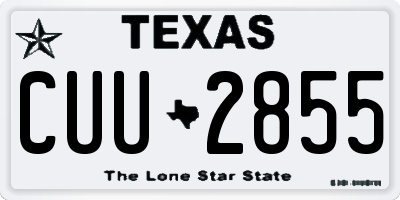 TX license plate CUU2855