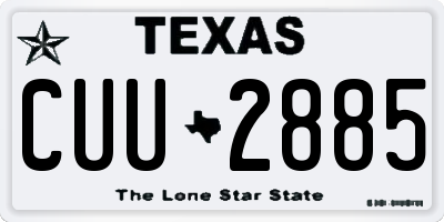 TX license plate CUU2885