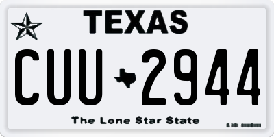 TX license plate CUU2944