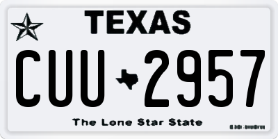 TX license plate CUU2957
