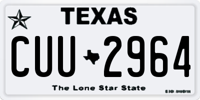 TX license plate CUU2964