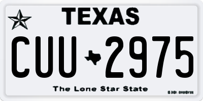 TX license plate CUU2975