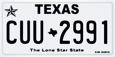 TX license plate CUU2991