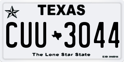 TX license plate CUU3044