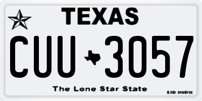 TX license plate CUU3057