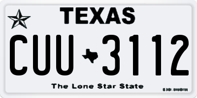 TX license plate CUU3112