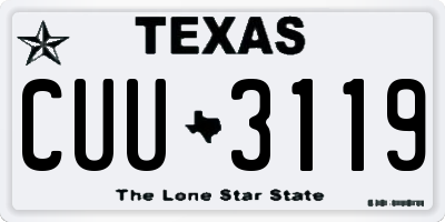 TX license plate CUU3119