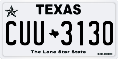 TX license plate CUU3130