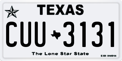 TX license plate CUU3131
