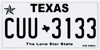 TX license plate CUU3133